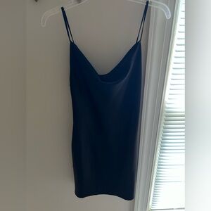 Urban Outfitters Mini Satin Slip Dress Black